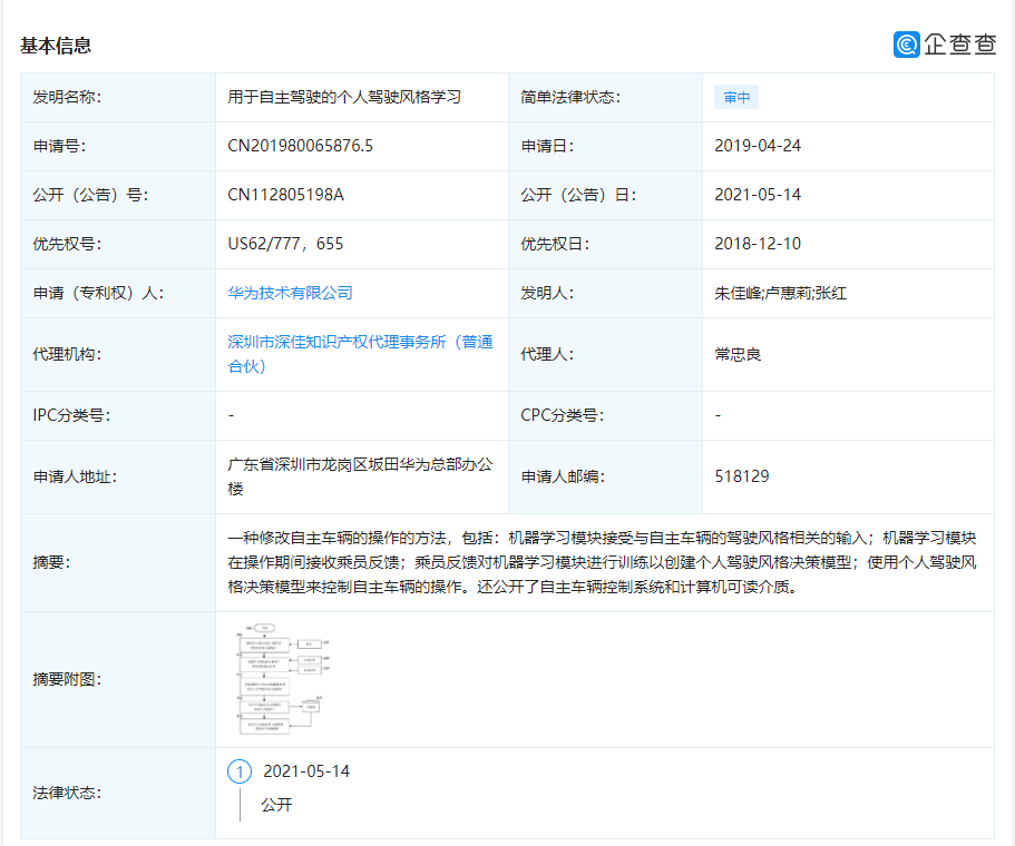 华为公开自动驾驶新专..